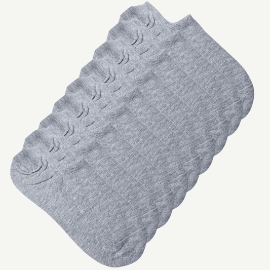 Grå ankelsokker 9pk
