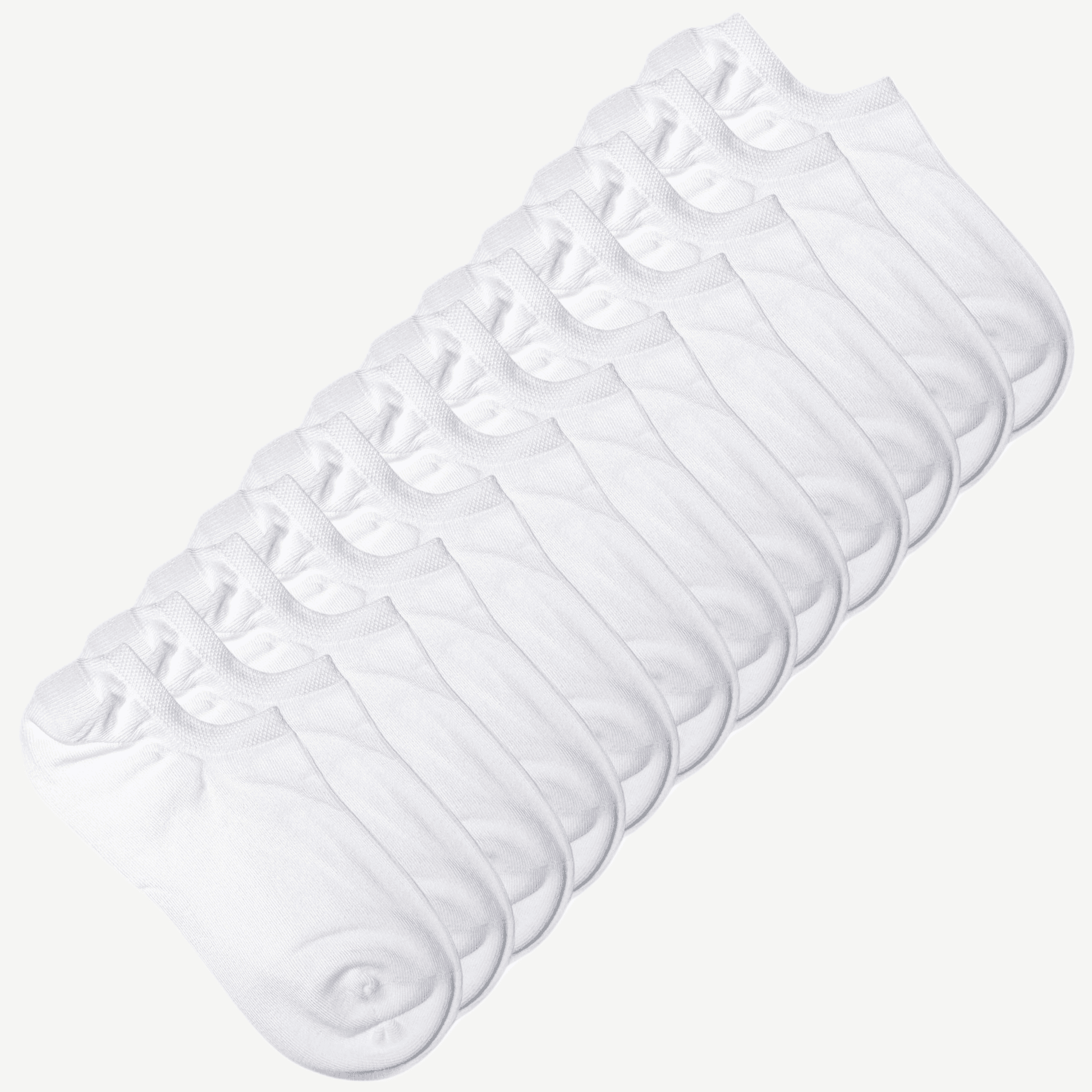 12 pakk hvite ankelsokker