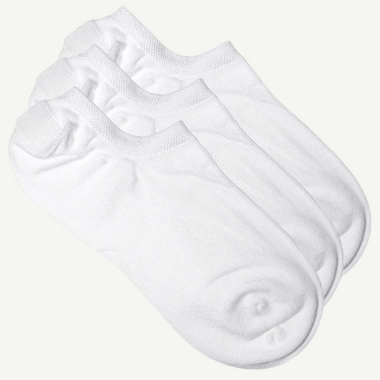 3pk hvite ankelsokker