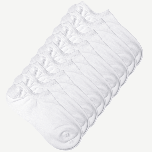 9pk hvite ankelsokker