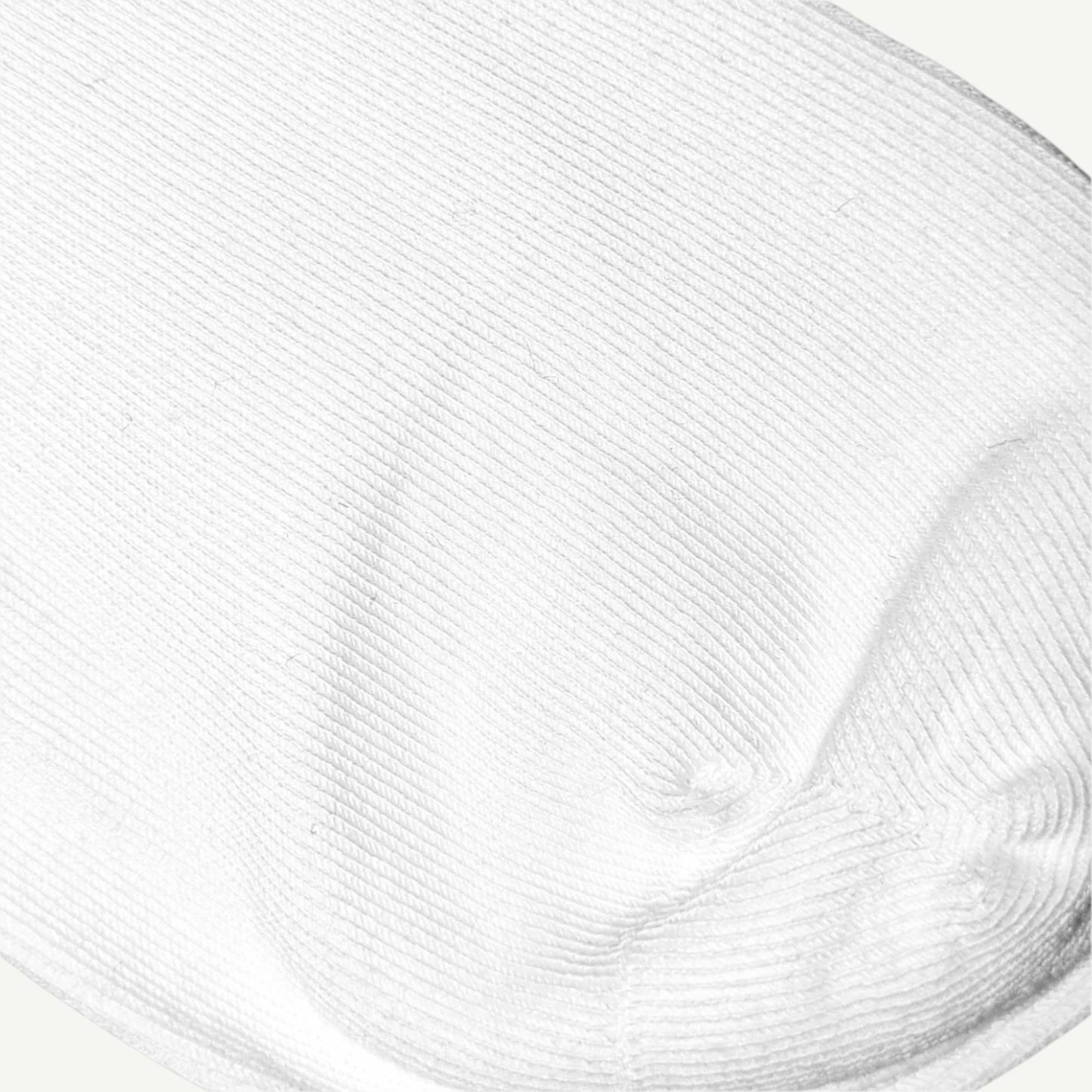 Hvite ankelsokker flat søm