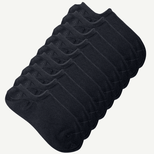 9pk svarte ankelsokker