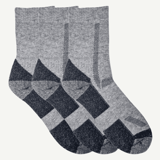 Grå merinoull sokker i 3pk