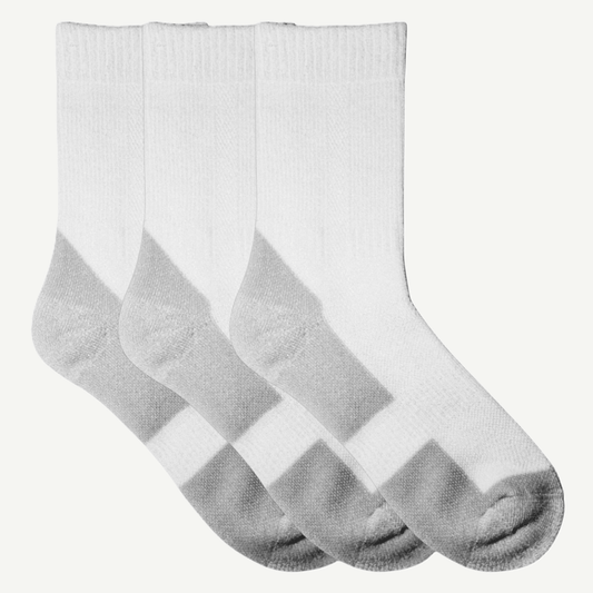 3pk med hvite ullsokker i merinoull