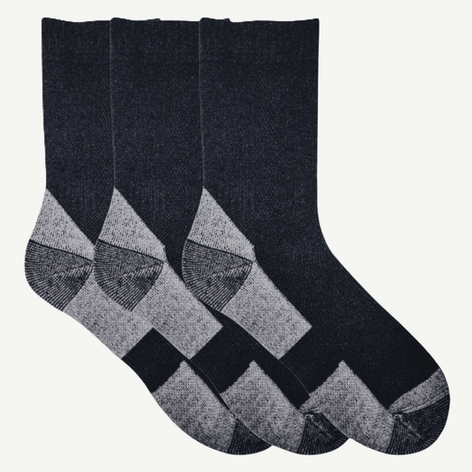 Svarte ullsokker i merino 3 pakning