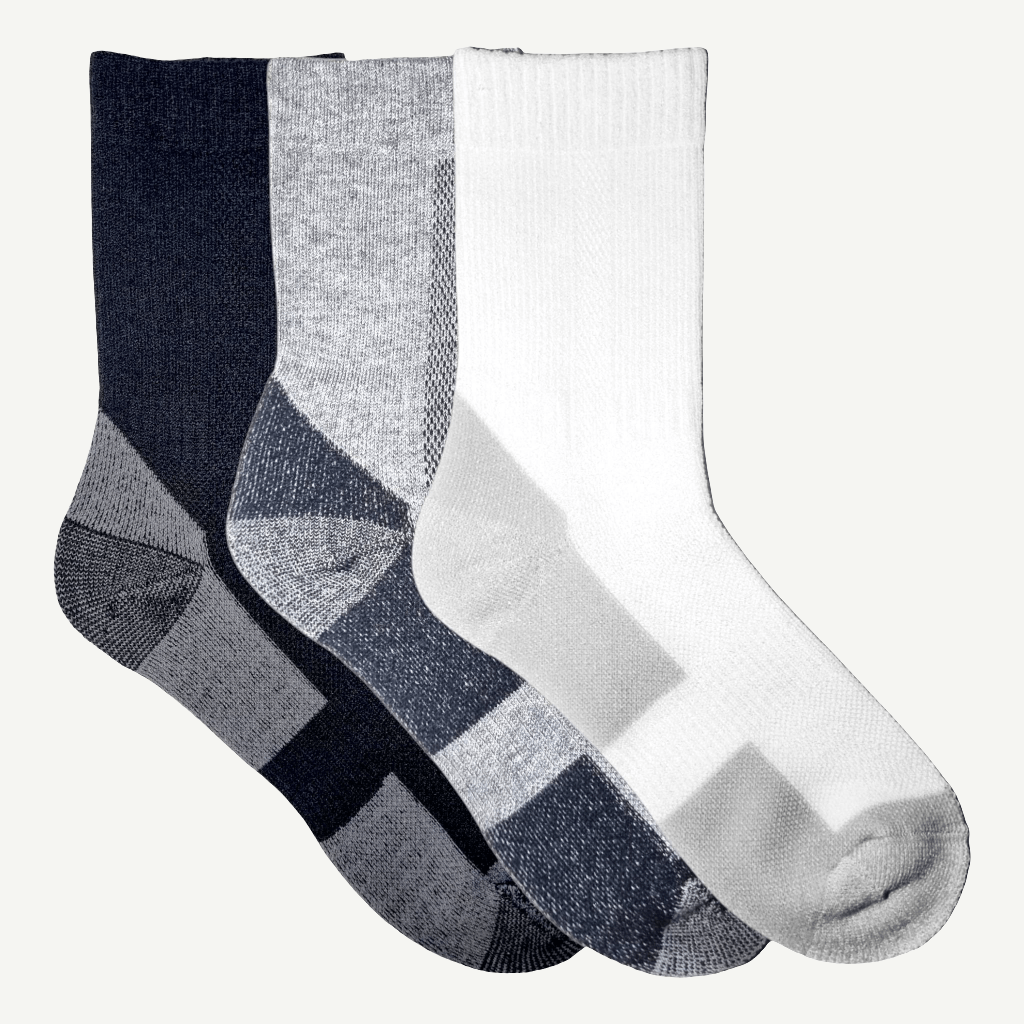 3pk med merino ullsokker i tre farger