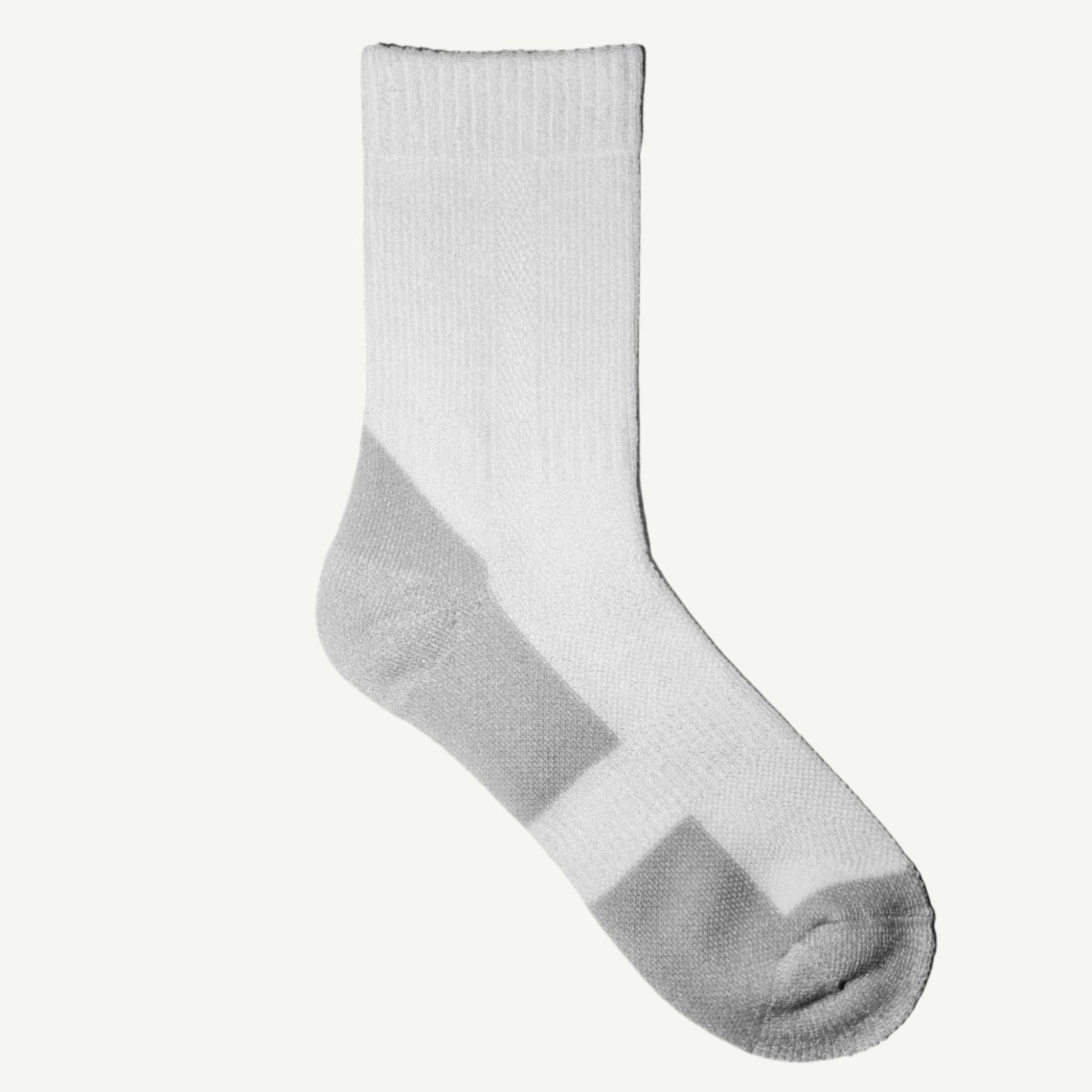 hvit merinoull sokk 1pk