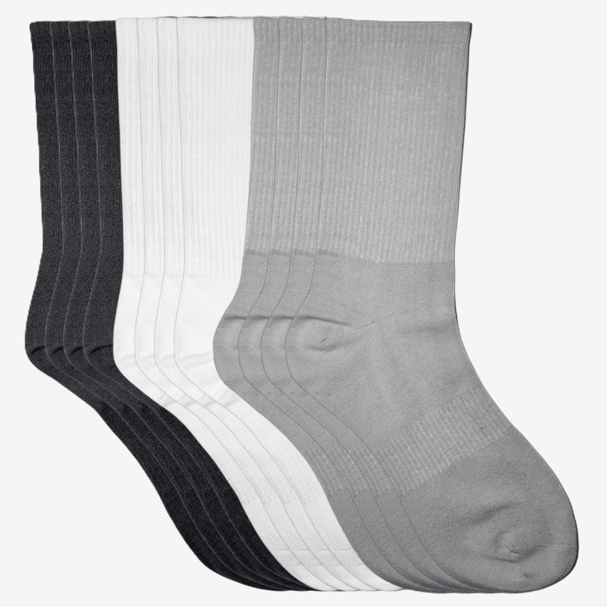 12 pakning med tennissokker i tre farger