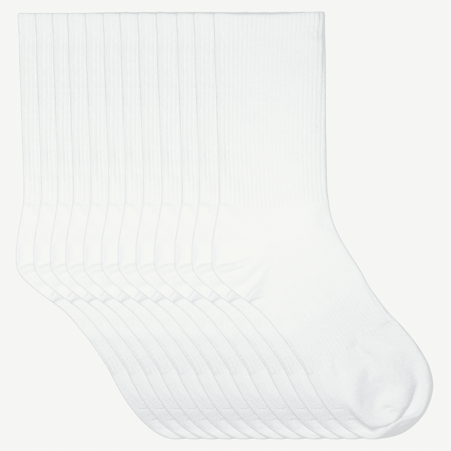 Hvite tennissokker 12 pk