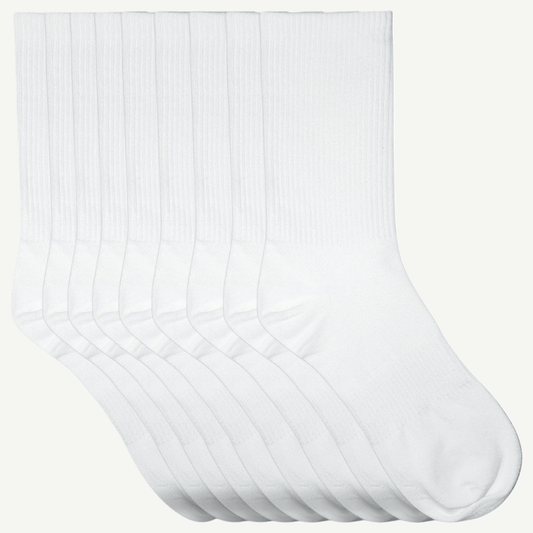 9pk hvite tennissokker