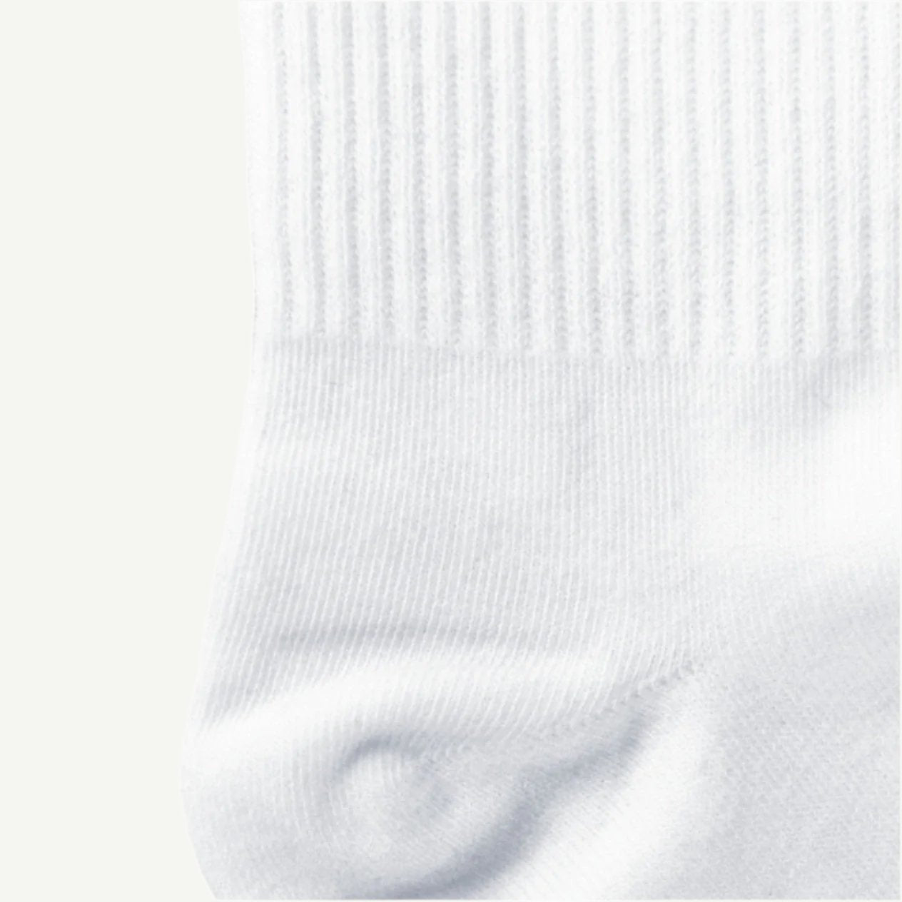 Hvit tennissokk garn