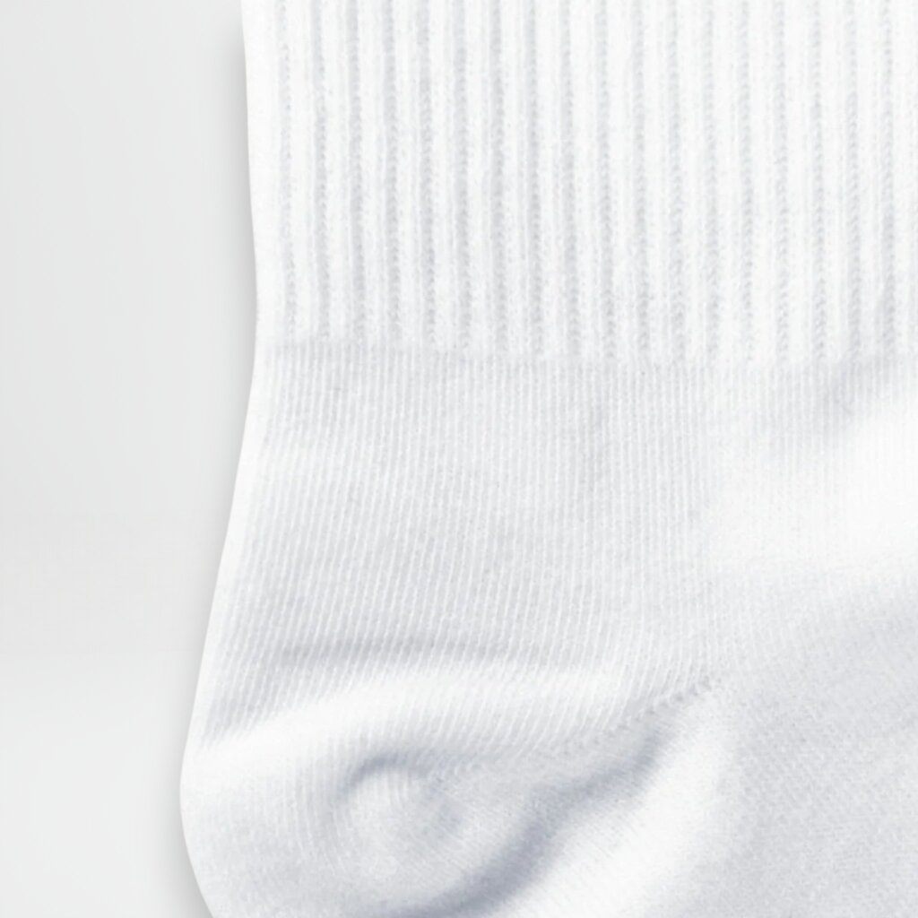 Hvit og ren tennissokk
