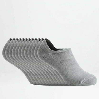 12pk grå ankelsokker
