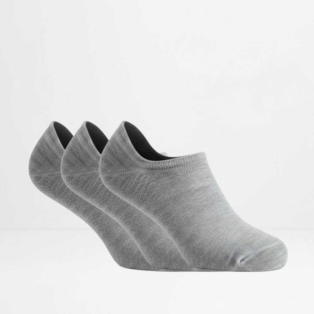 3pk ankelsokker grå