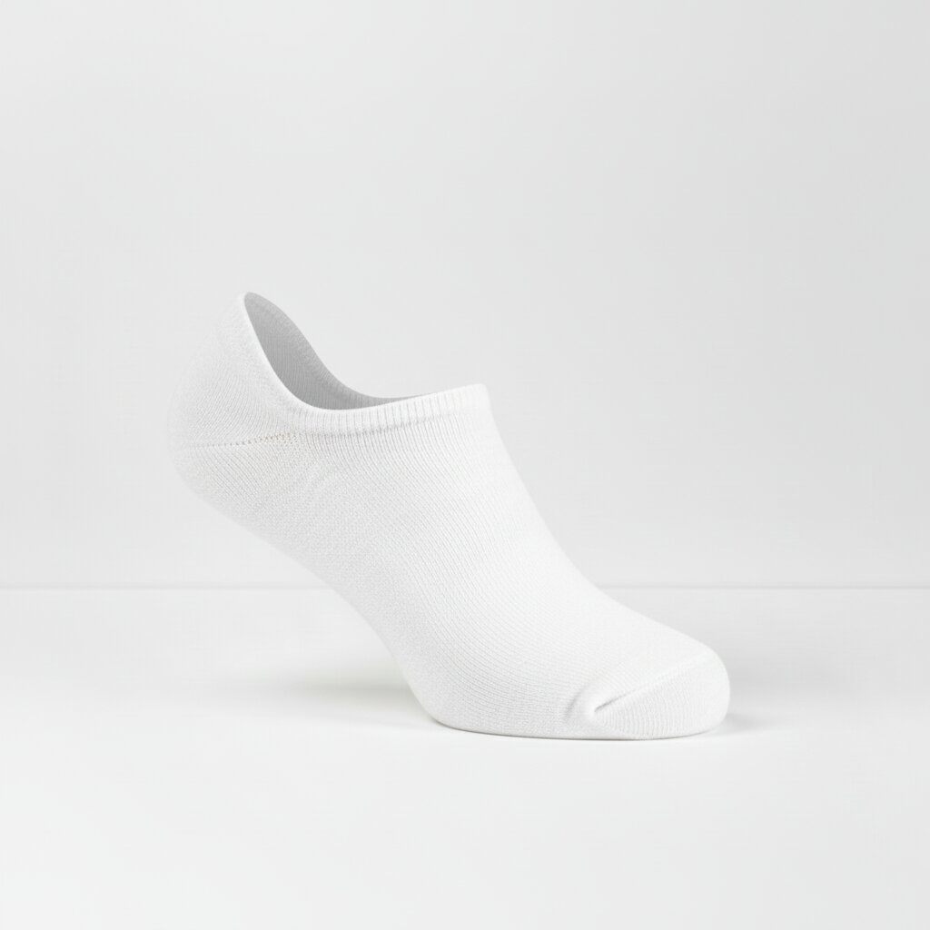 Hvit ankelsokk no show