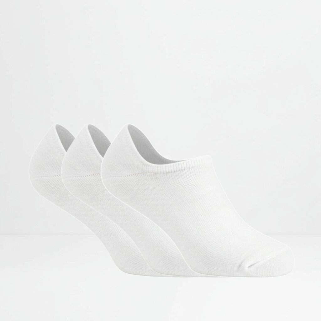 Hvit ankelsokker 3pk