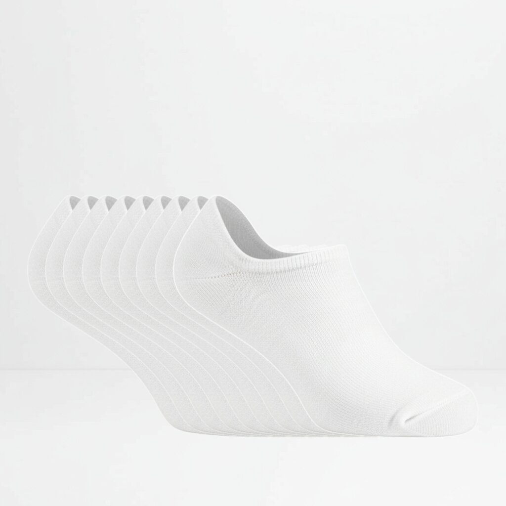Hvite ankelsokker 9pk