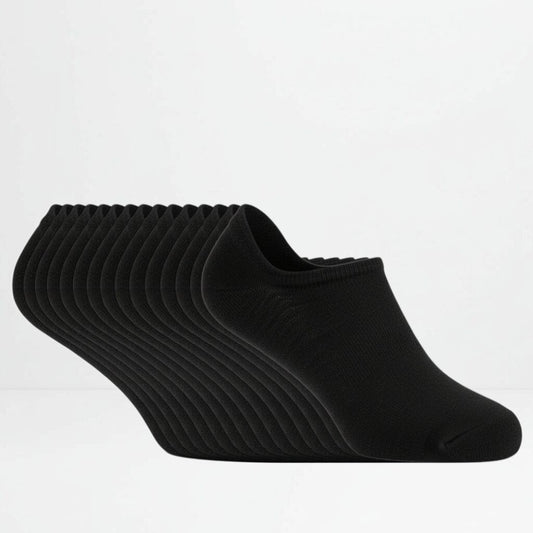 15pk svarte ankelsokker