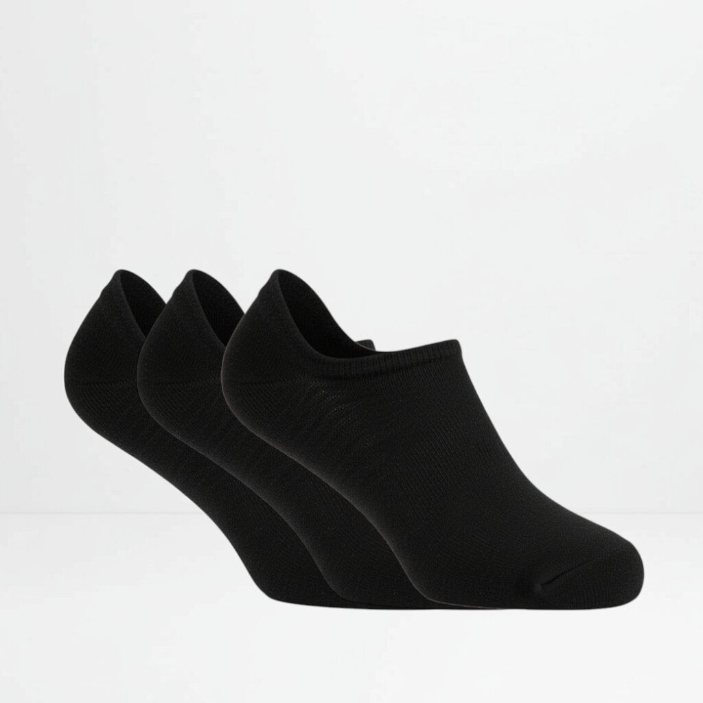 3pk svarte ankelsokker