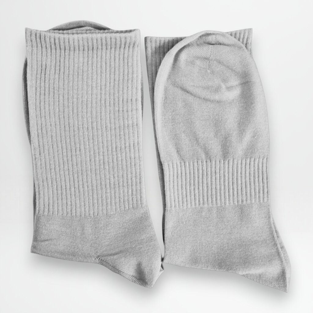 Brettede tennissokker grå