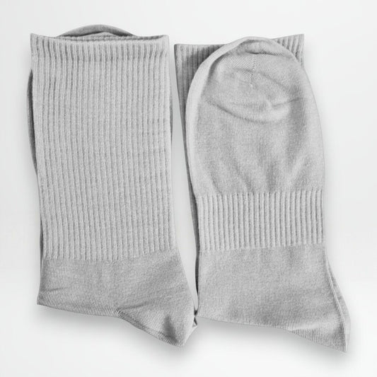 Brettede tennissokker grå