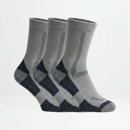 3pk grå merinoull sokker