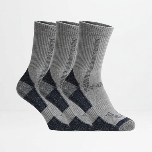 3pk grå merinoull sokker