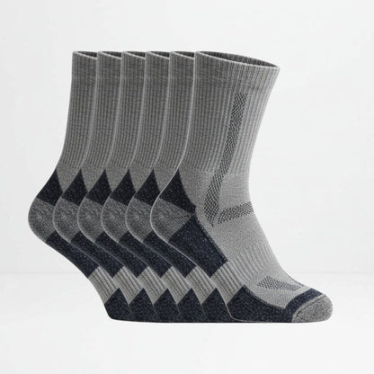 6pk grå ullsokker merinoull