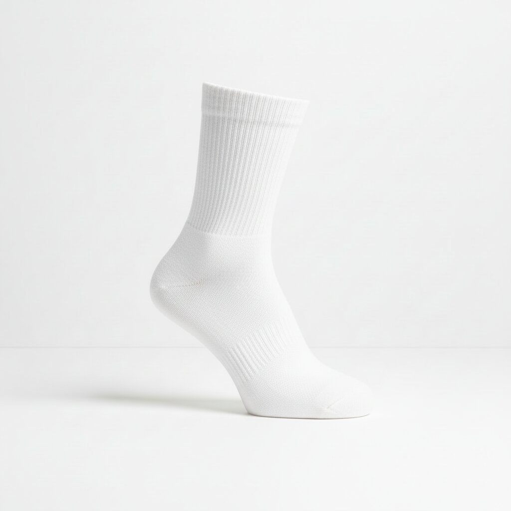 Hvite crew sokker i bomull