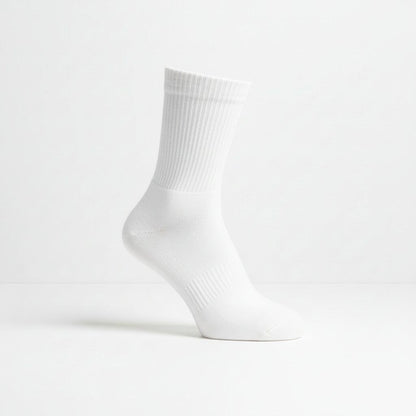 Hvite crew sokker i bomull