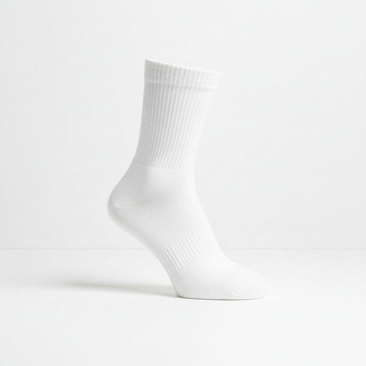 Hvite crew sokker i bomull