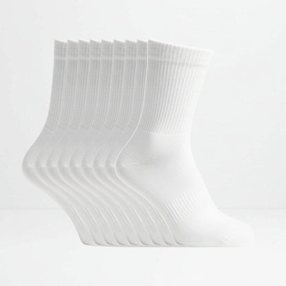 9pk hvite tennissokker