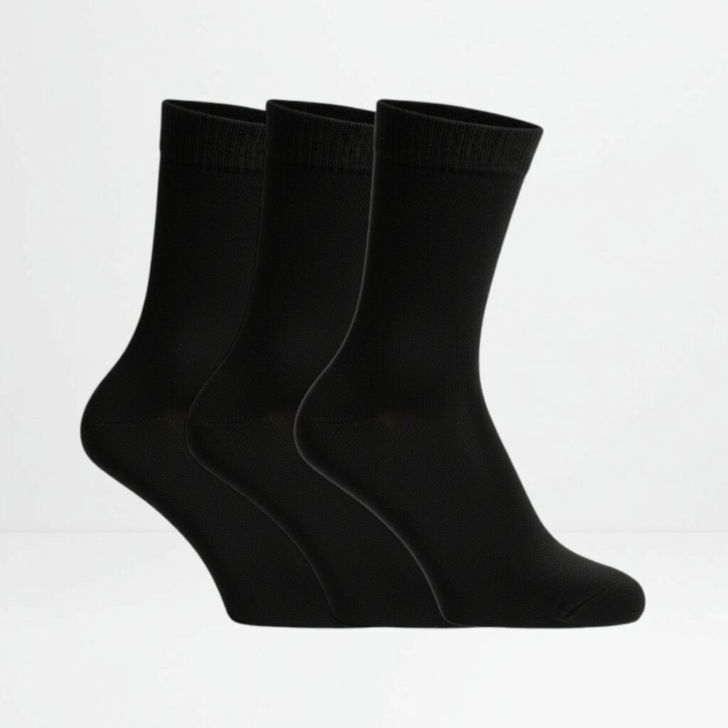 Svarte dressokker lange 3pk