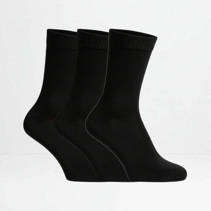 Svarte dressokker lange 3pk