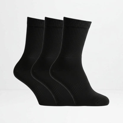 3pk sokker tennis svarte