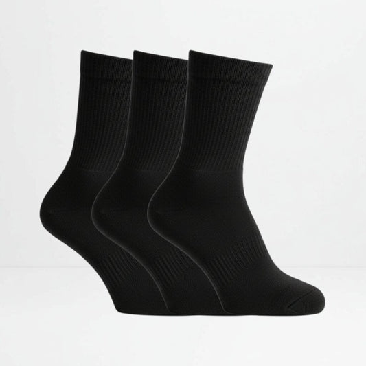 3pk sokker tennis svarte