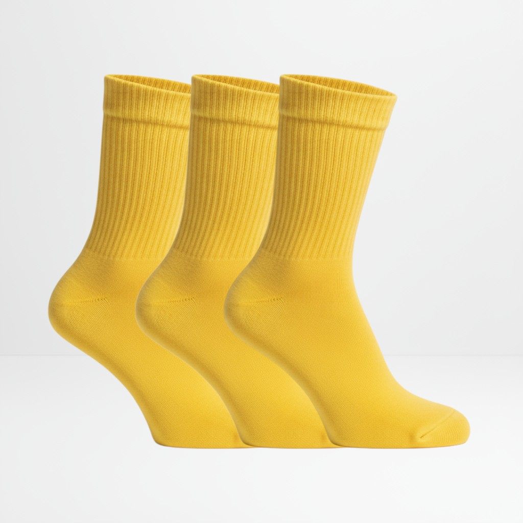 Gule tennissokker 3pk