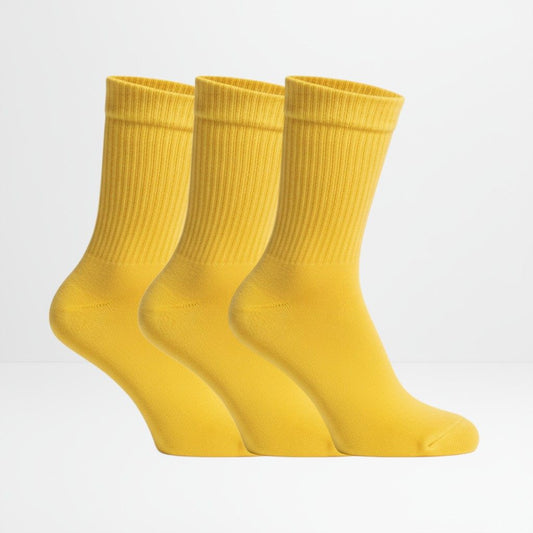 Gule tennissokker 3pk