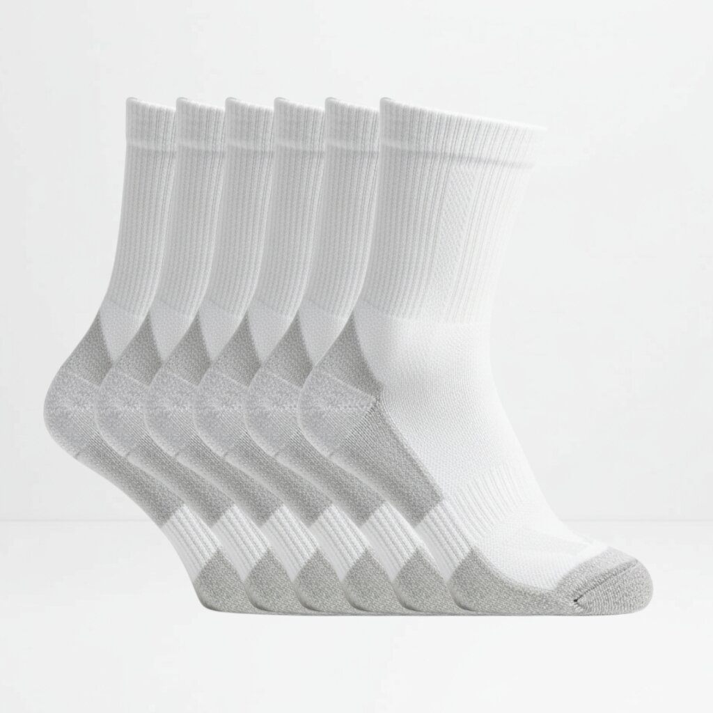 Hvite ullsokker 6pk merinoull