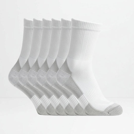 Hvite ullsokker 6pk merinoull