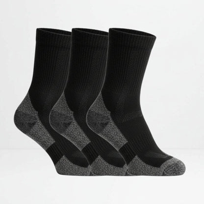6pk svarte ullsokker merinoull