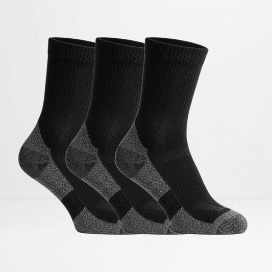 6pk svarte ullsokker merinoull