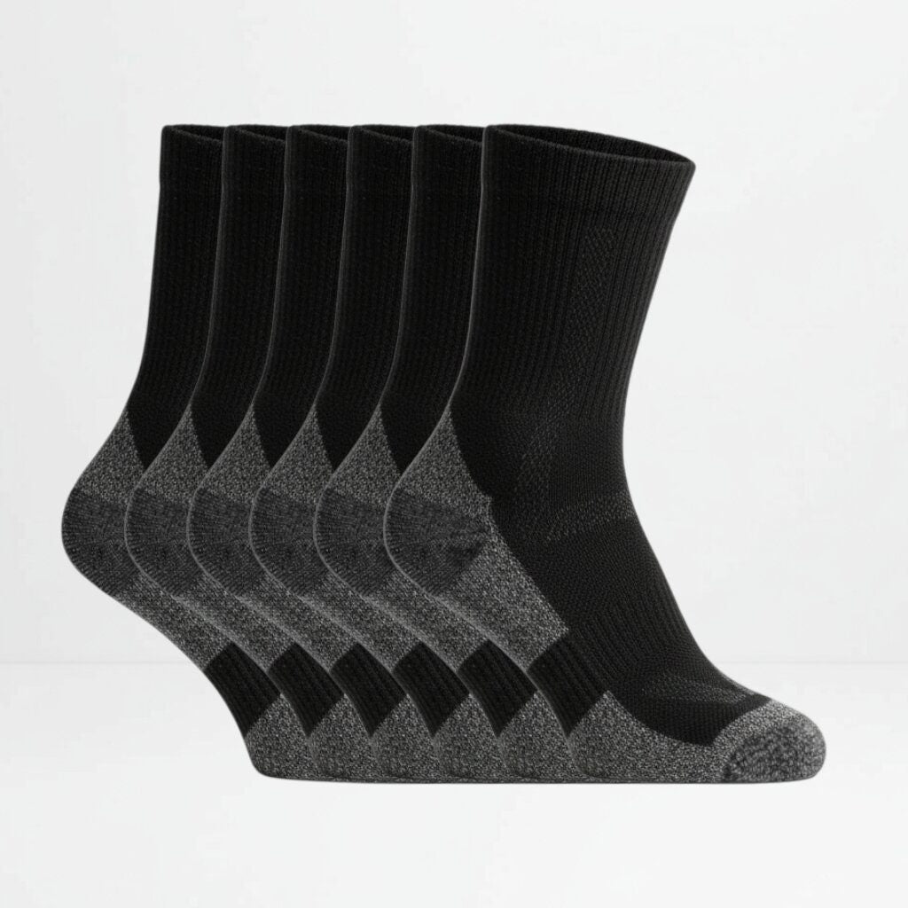 Svarte ullsokker 6pk