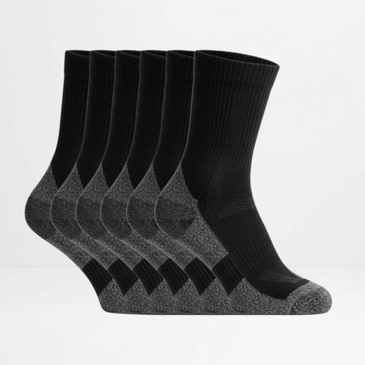 Svarte ullsokker 6pk