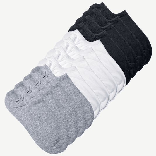 12pk ankel sokker i tre farger