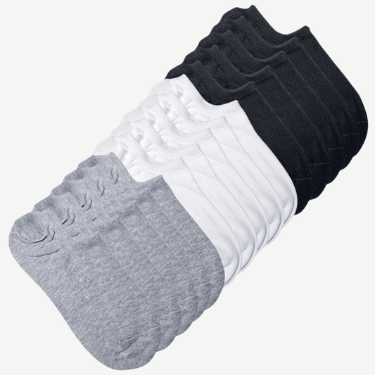 15 pk ankelsokker i tre farger