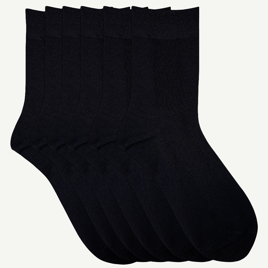lange-sokker-svarte-6pk-sokker365