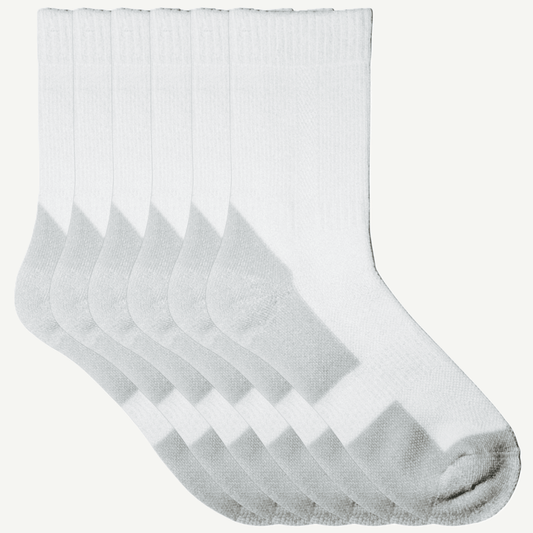 6pk med hvite merinoull sokker