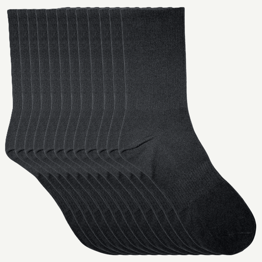 Svarte tennissokker 12 pakning